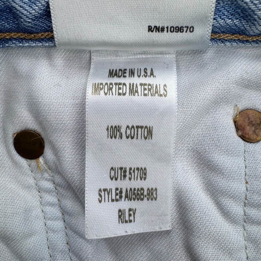 AGOLDE Riley High Rise Straight Leg Distressed Jeans Light Wash Button Fly Sz 26 - Picture 8 of 12